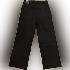 Jcrew wide leg crop stretch black jeans